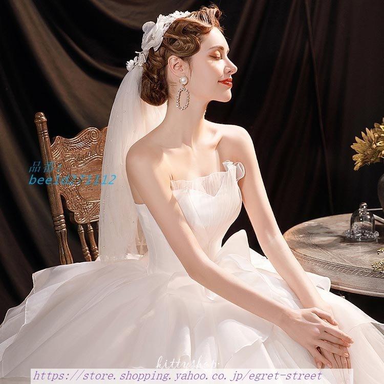 名入れ無料 白 ビスチェドレス ベアトップ ノースリーブ ウェディングドレス ドレス リボン 結婚式ドレス フフリル 挙式 花嫁ドレス シルク風 柔らかい オシャレ パーティドレス サイズ L Www Doebem Org Br