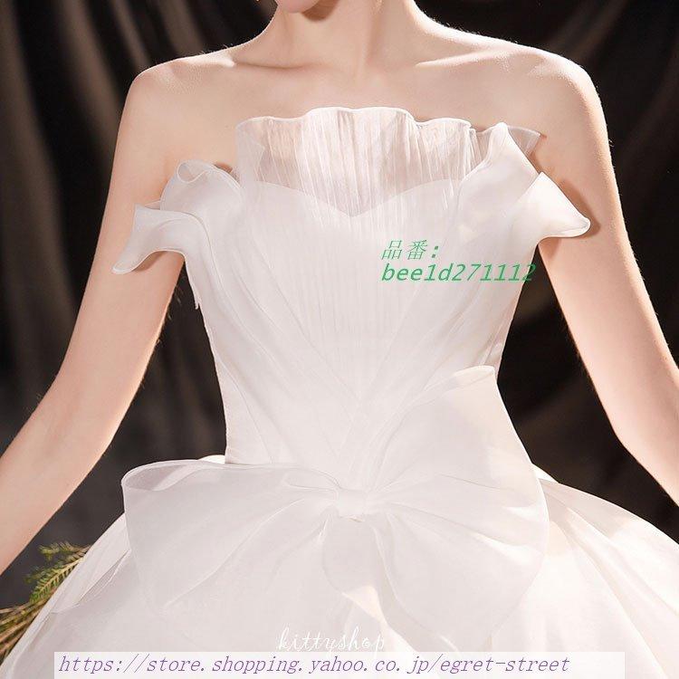 名入れ無料 白 ビスチェドレス ベアトップ ノースリーブ ウェディングドレス ドレス リボン 結婚式ドレス フフリル 挙式 花嫁ドレス シルク風 柔らかい オシャレ パーティドレス サイズ L Www Doebem Org Br