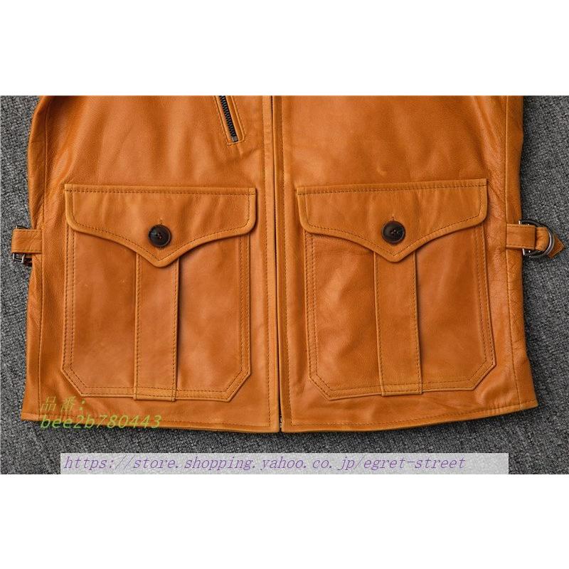 【ほぼ未使用】 。ジャケット ライダースジャケット レザージャケット メンズ 革ジャン 。 バイクジャケット 冬服 秋冬 羊革 【C2130565199】(13939円)