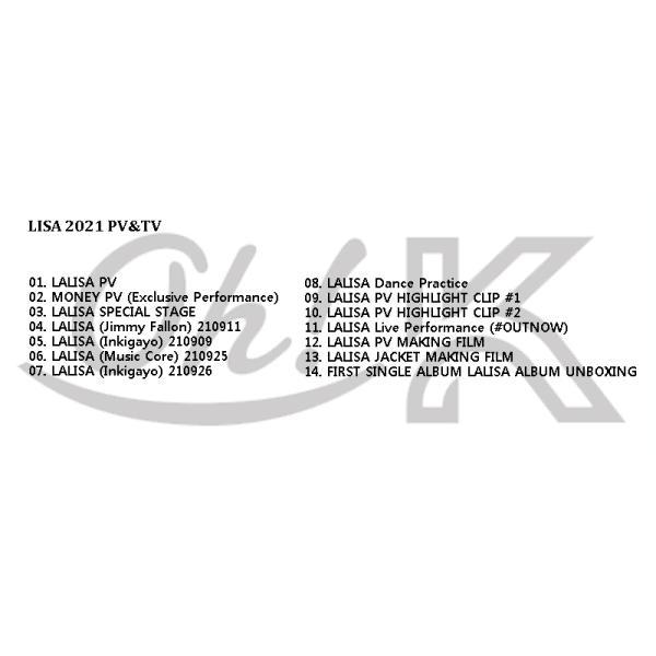 K-POP DVD BLACKPINK LISA 2021 PV/TV - LALISA - BLACK PINK ブラックピンク リサ LISA 音楽収録DVD PV DVD｜egshop｜02