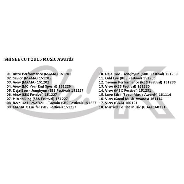 K-POP DVD SHINee CUT 2015 MUSIC Awards  GDA/SEOUL/SBS/MAMA/MBC/KBS  SHINee シャイニー Awards DVD｜egshop｜02