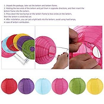 Winomo 提灯 ちょうちん お盆 七夕 飾り用 25cm 12個セット 6色 Ehstyle 通販 Yahoo ショッピング
