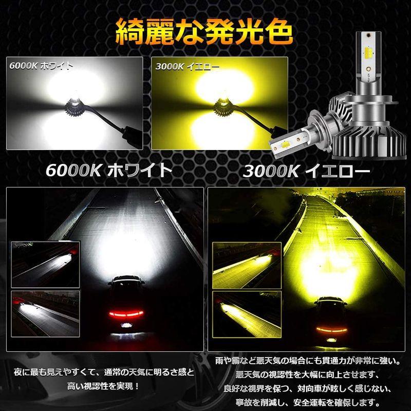 Colight H7 LEDヘッドライト 2色切り替え ホワイトライトとイエローライト Hi/Lo H7LEDヘッドライト 12V/24V汎 :20230414120928-01942:EHstyle 通販 Colight H7 LEDヘッドライト 2色切り替え ホワイトライトとイエローライト Hi Lo H7LEDヘッドライト 12V 24V汎