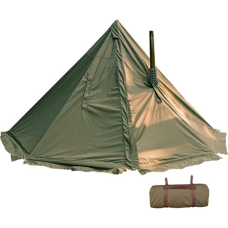 YAJIN CRAFT 軍幕テント ワンポールテント ソロテント TCテント スカート付 二股化 煙突穴付 ダブルジッパー CRAFT 軍幕テント ワンポールテント ソロテント TCテント スカート付 二股化 煙突穴付 ダブルジッパー
