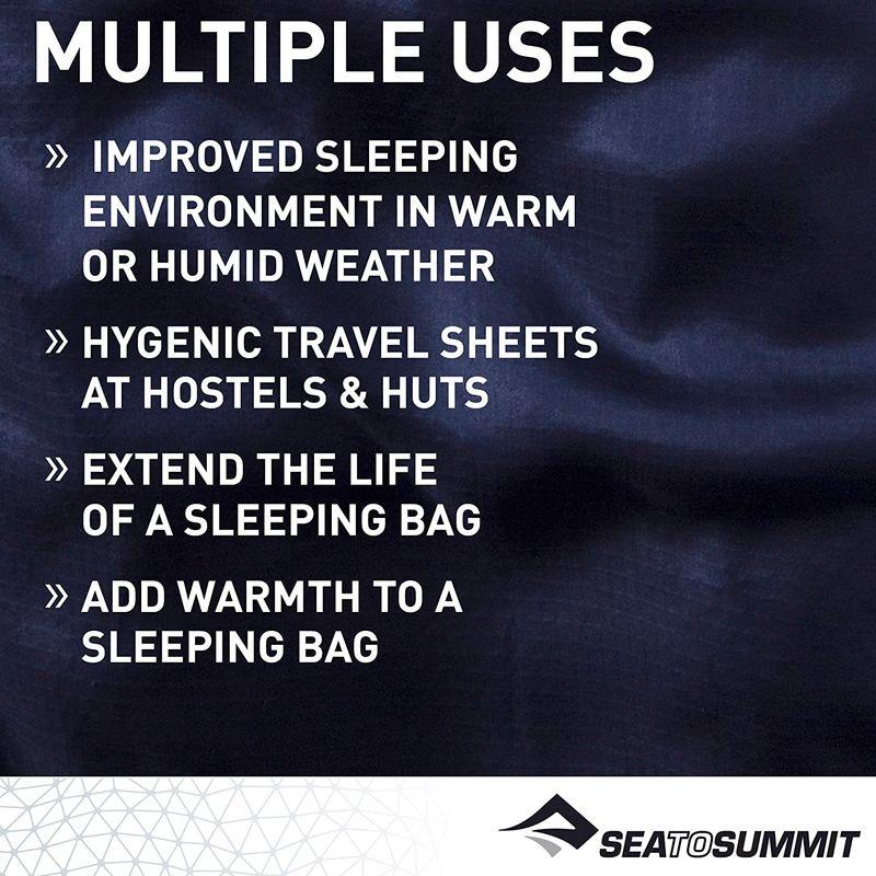 SEA TO SUMMIT(シートゥサミット) シルクトラベルライナー(ストレッチパネル) ネイビー 1700408 TO SUMMIT シートゥサミット シルクトラベルライナー ストレッチパネル ネイビー