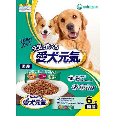 ユニ・チャーム 愛犬元気 ささみ・ビーフ・緑黄色野菜 6.0KG