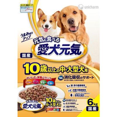 愛犬元気 ユニ・チャーム 愛犬元気 10歳以上 中大型犬 ささみ・ビーフ
