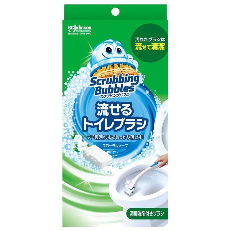 ジョンソン スクラビングバブル 流せるトイレブラシ 本体1本+