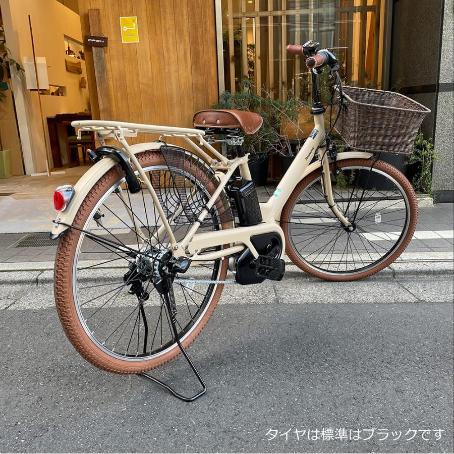 パナソニック電動アシスト自転車 ブラウン 前バスケット付き26CPNA37 TIMO ラタンバスケット+ライトブラウンカスタム A（ティモA） 26インチ