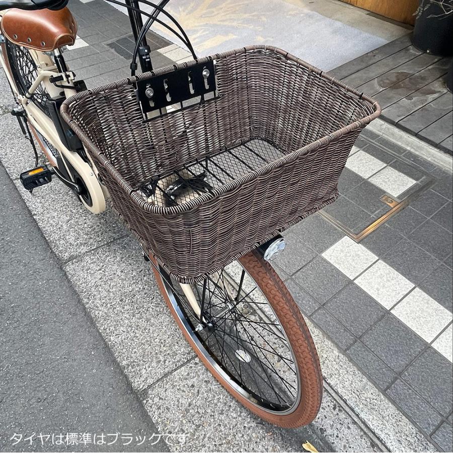 TIMO ラタンバスケット+ライトブラウンカスタム A（ティモA） 26インチ
