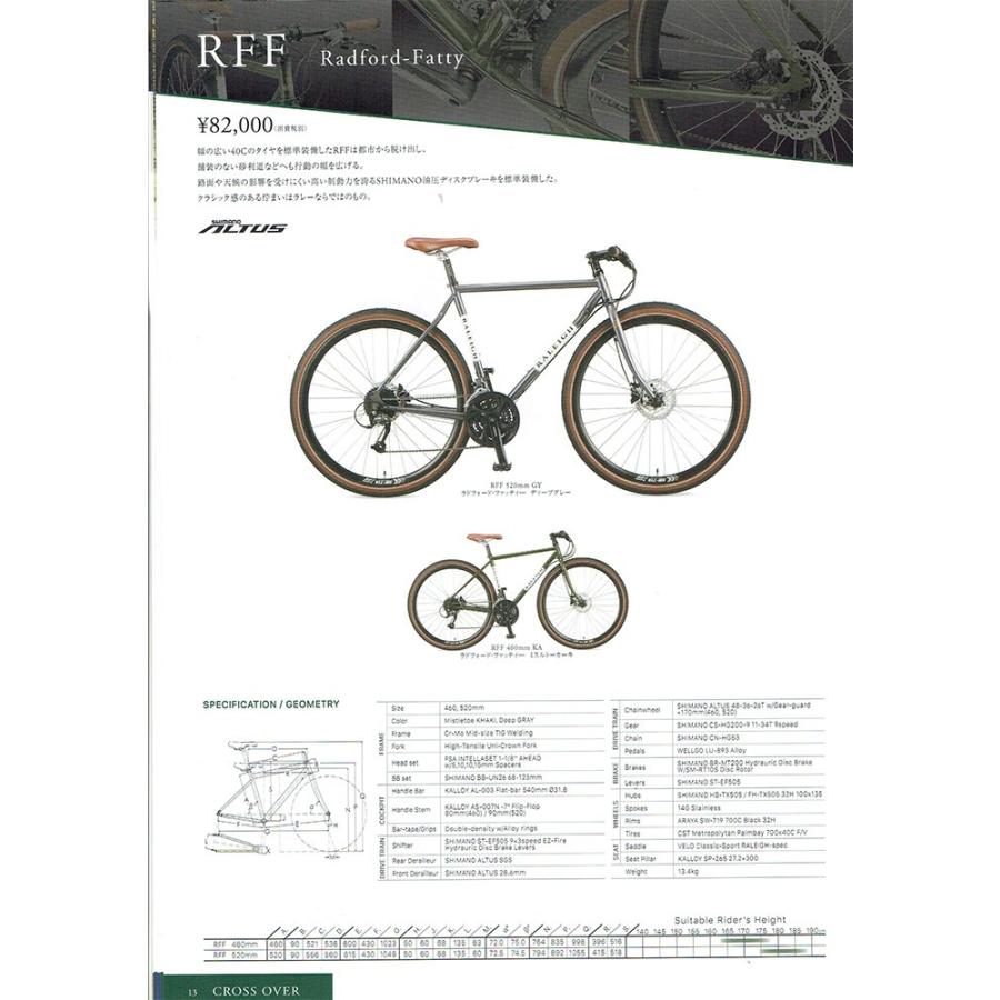 RFF ラドフォードファッティ 2022モデル RALEIGH ラレー 贈答 送料プランB 注文後修正 23区送料2700円 クロモリクロスバイク