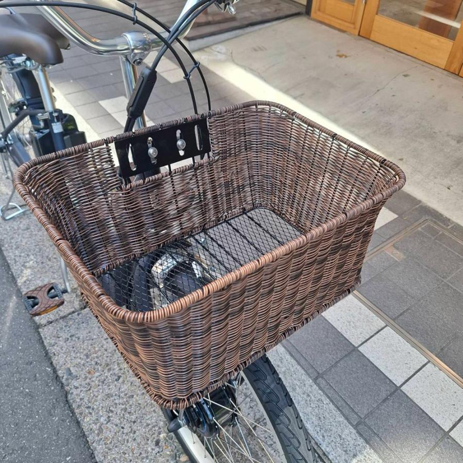 RAKUTTO 売切御免特価 籐風ラタンバスケットを付けて洒落た仕上がり