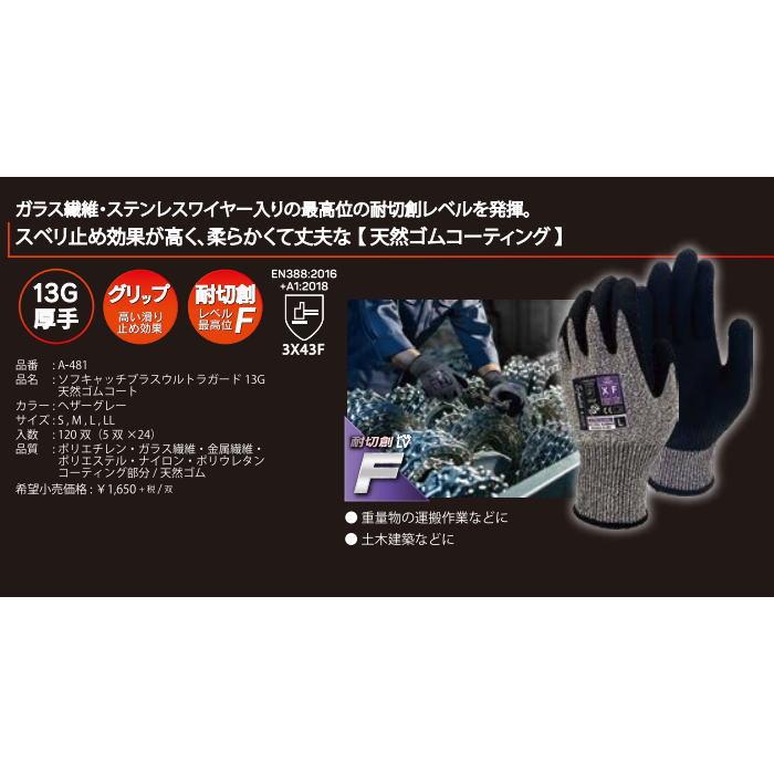 おたふく（手袋） 耐切創手袋 ソフキャッチプラスウルトラガード