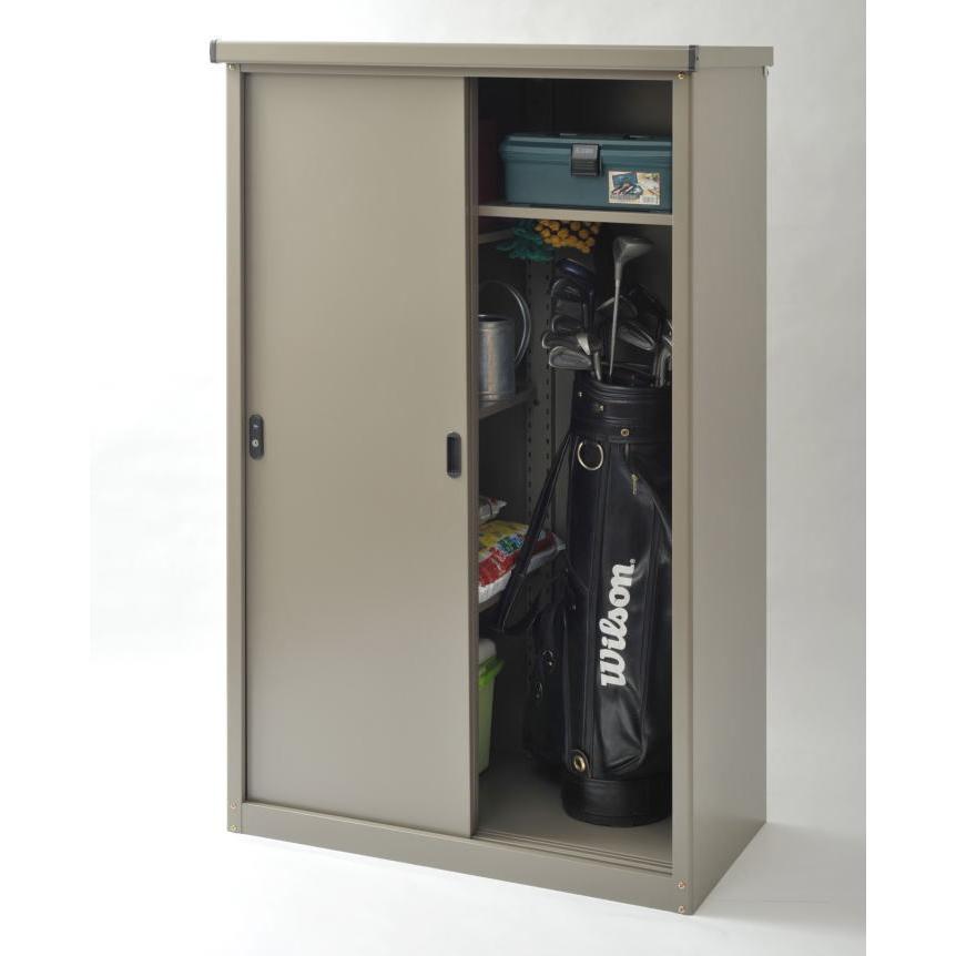 送料込■スチール縦仕切り型物置AD-9255　ライトブラウン（北海道・沖縄・離島は発送不可）【返品不可】【メーカー直送品】