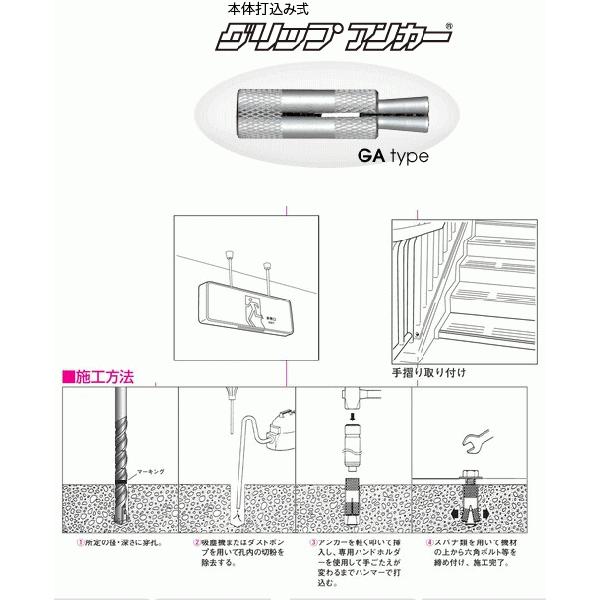 SANKO TECHNO サンコーテクノ グリップアンカー GA-16M（25本入