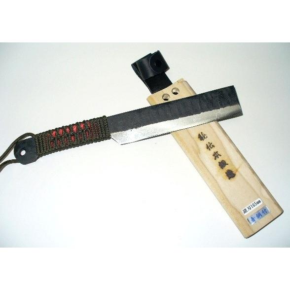 送料込■本職用打刃物　池内の山鉈　165mm　鞘付(北海道・沖縄・離島は送料別)