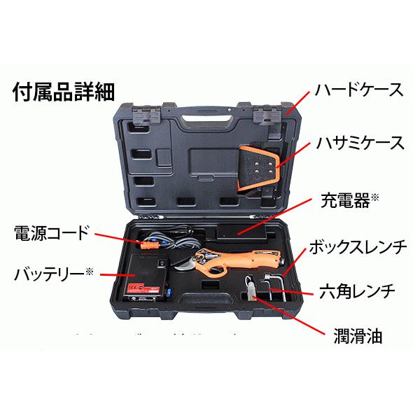 送料込□ニシガキ 充電式剪定鋏 太丸ハンディ25 (バッテリー・充電器