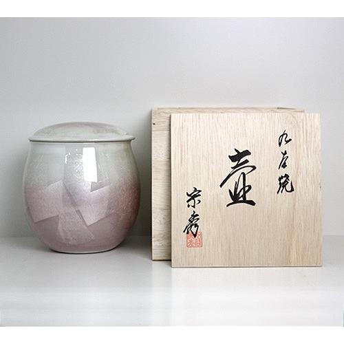 九谷焼銀彩 骨壷 骨壺(ピンク)6.0寸 家具調仏具 モダン仏具 #2
