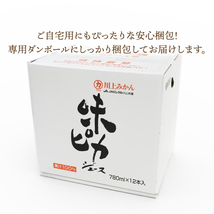 みかんジュース 愛媛県産味ピカジュース 780ml×12本 ストレート 果汁