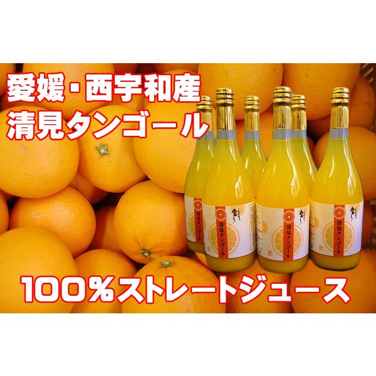 愛媛産 清見100％ストレートジュース（720ml×6本）送料無料
