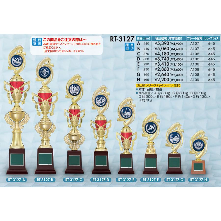 スタンダード トロフィー 2 RT-3127 Eサイズ : 記念品専門店の愛媛記章 - 通販 - Yahoo!ショッピング