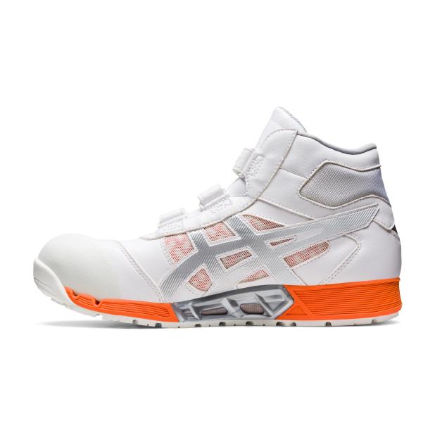 アシックス安全靴CP302グレー×ホワイト25,5 ASICS（アシックス） 安全靴 ウィンジョブ CP308 AC 3E相当 ホワイト