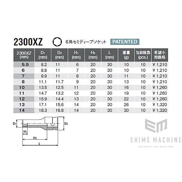 日本人気超絶の [ポイント5倍] コーケン Z-EAL 6.3sq. 6角 Ko-ken セミディープソケット 2300XZ8 工具  ドライバー、レンチ