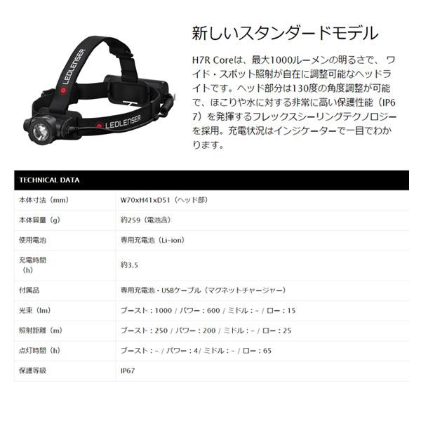 LEDLENSER H7R Core LEDヘッドライト 1000lm 502122 レッドレンザー｜ehimemachine｜14