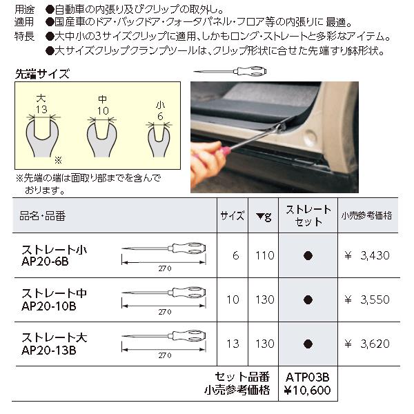 KTC クリップクランプツールセット（ストレートセット） ATP03B
