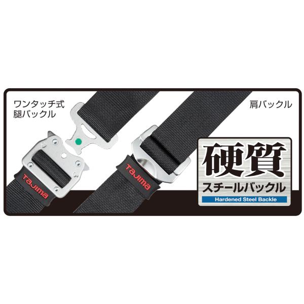未使用□ TaJIma 硬質ハーネス AZSL-BK □ AZSL-BK 墜落制止用器具(安全帯) フルハーネス型 ハーネスZS 黒 タジマ