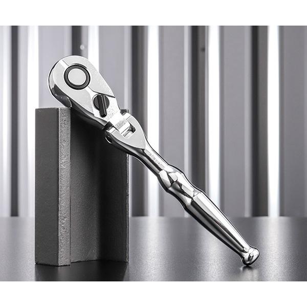 KTC ラチェットハンドル 差込角9.5mm(9.5sq.)(3/8) 送り角4° 90ギア