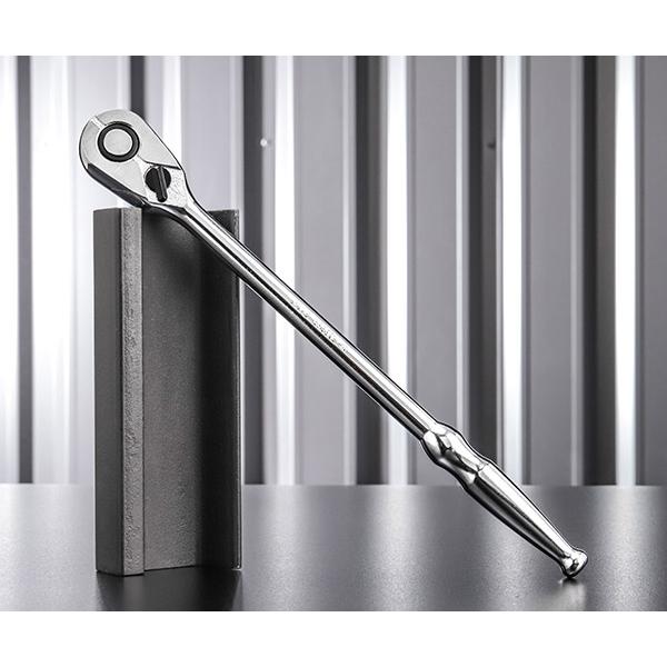 KTC ロングラチェットハンドル 差込角9.5mm(9.5sq.)(3/8) 送り角4° 90