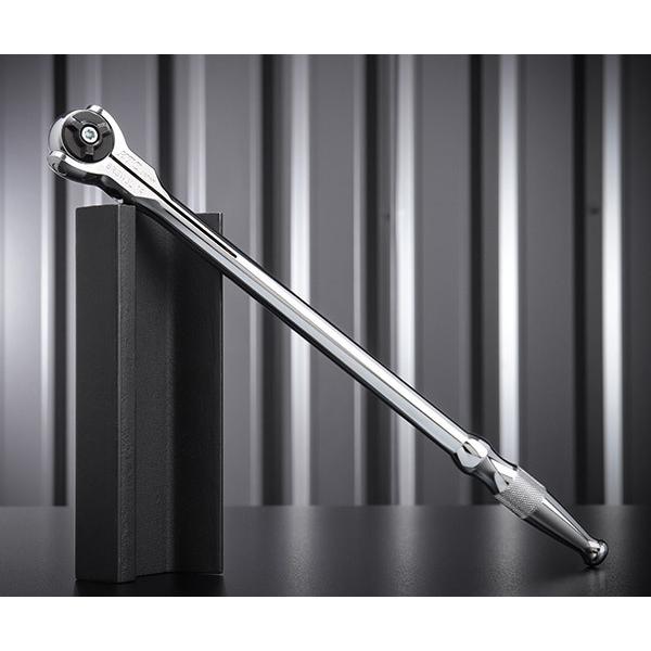 KTC BRSW3L 9.5sq. ロングスイベルラチェットハンドル コンパクトヘッド 送り角5° の商品画像