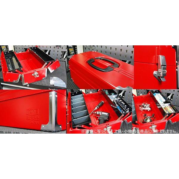 TONE ツールケース(メタル) V形2段式 433X220X195mm レッド