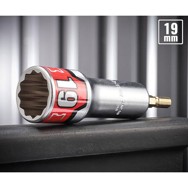 インパクトソケット KTC インパクト用ソケットビット シャンク1/4インチ サイズ19mm 十二角