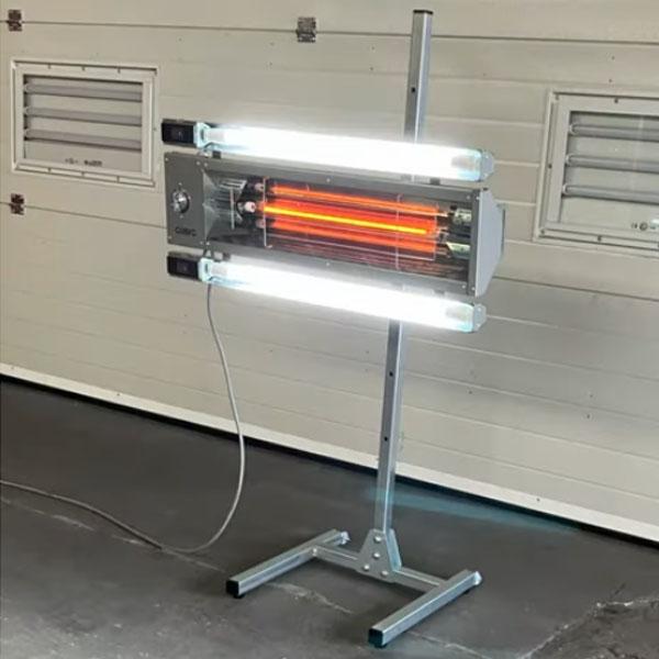 メーカー直送業者便] キュービック LEDライト搭載 1灯式 100V カーボン 