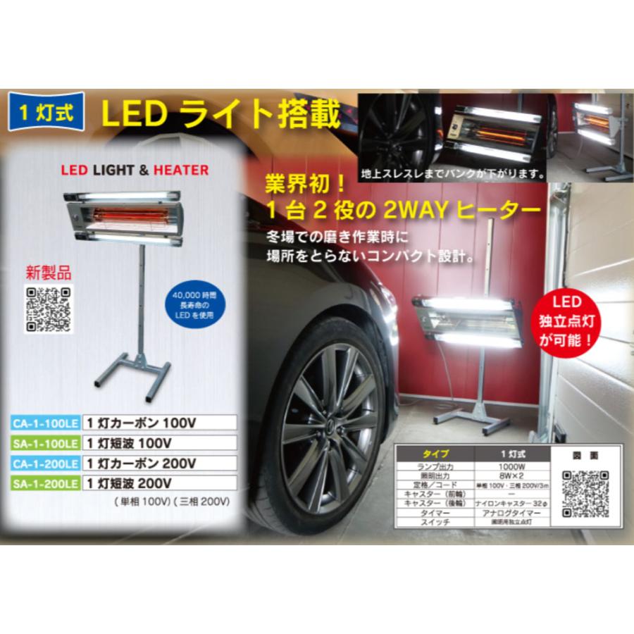 メーカー直送業者便] キュービック LEDライト搭載 1灯式 100V カーボン 