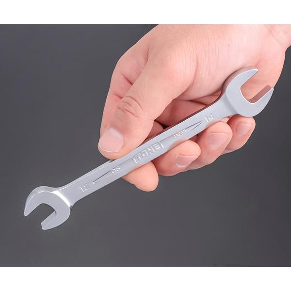 TONE 両口スパナセット 7本組 メッキ処理 1300g (DS700