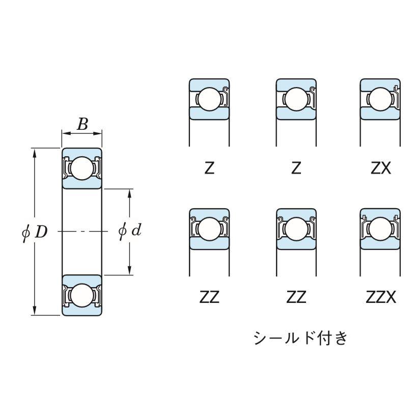 エスコ（ESCO） [6314Z]深溝玉軸受 EA966EC-314 ESCO : エヒメマシン