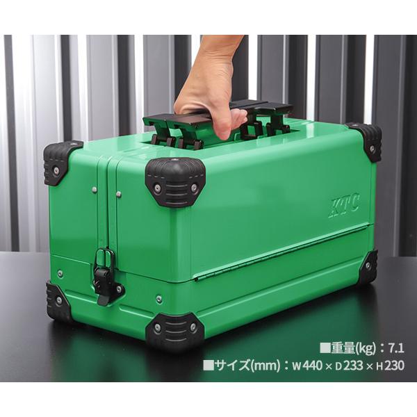 KTC 両開きメタルケース EK-10AMLGR マラカイトグリーン 工具箱 ツール 