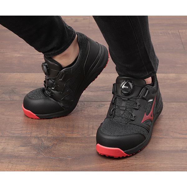 Mizuno BOA安全靴 ブラック/レッド MIZUNO [ポイント10倍] ミズノ 安全靴 F1GA220209 27.0cm