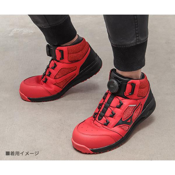 MIZUNOオールマイティ LSⅡ73M BOA F1GA220362 レッド MIZUNO [ポイント10倍] ミズノ 安全靴 F1GA220362 24.5cm レッド