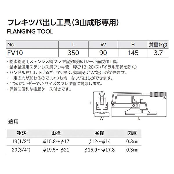 KTC フレキツバ出し工具 （3山成形専用） FV10 : エヒメマシン Yahoo