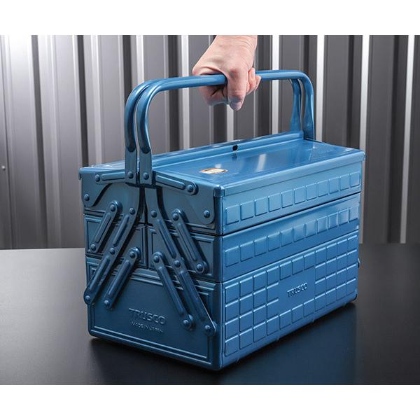 TRUSCO中山 TRUSCO トラスコ 3段式工具箱 352x220x343 ブルー TRUSCO中山 TRUSCO トラスコ 3段式工具箱 352x220x343 ブルー
