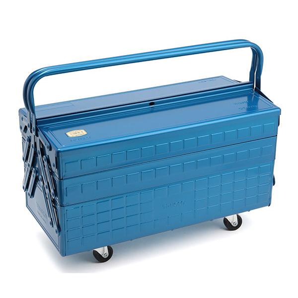 TRUSCO中山 TRUSCO トラスコ 3段式工具箱 472x220x343 ブルー GT-470