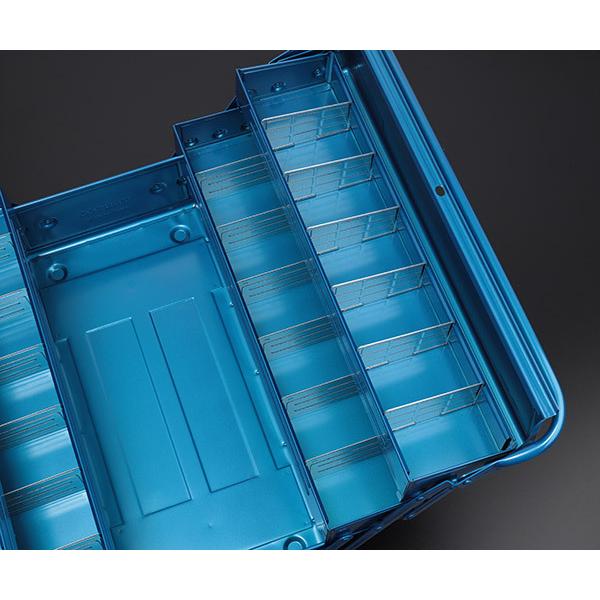 TRUSCO中山 TRUSCO トラスコ 3段式工具箱 472x220x343 ブルー GT-470