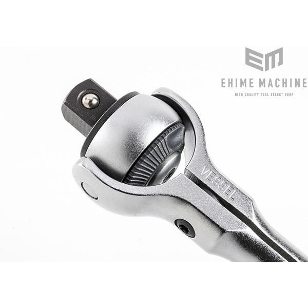 ベッセル VESSEL HRH3-SW 9.5sq.ウッディスイベルラチェットハンドル