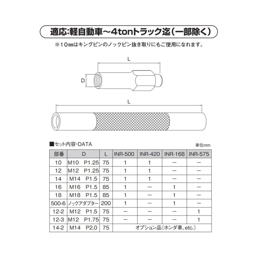 KOTO 江東産業 ボールジョイントノックリムーバー INR-500｜ehimemachine｜14