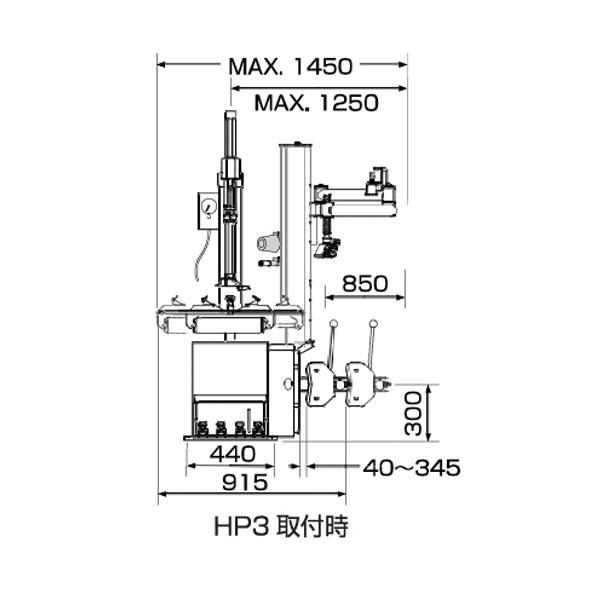 EIWA IR2022MGT-HP3 タイヤチェンジャー HP3付 省スペースモデル エイワ｜ehimemachine｜03