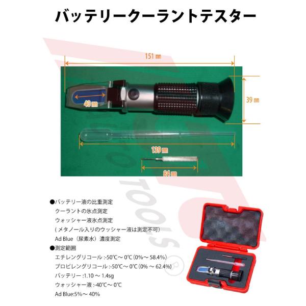 JTC JTC1524 バッテリークーラントテスター 尿素水対応タイプ